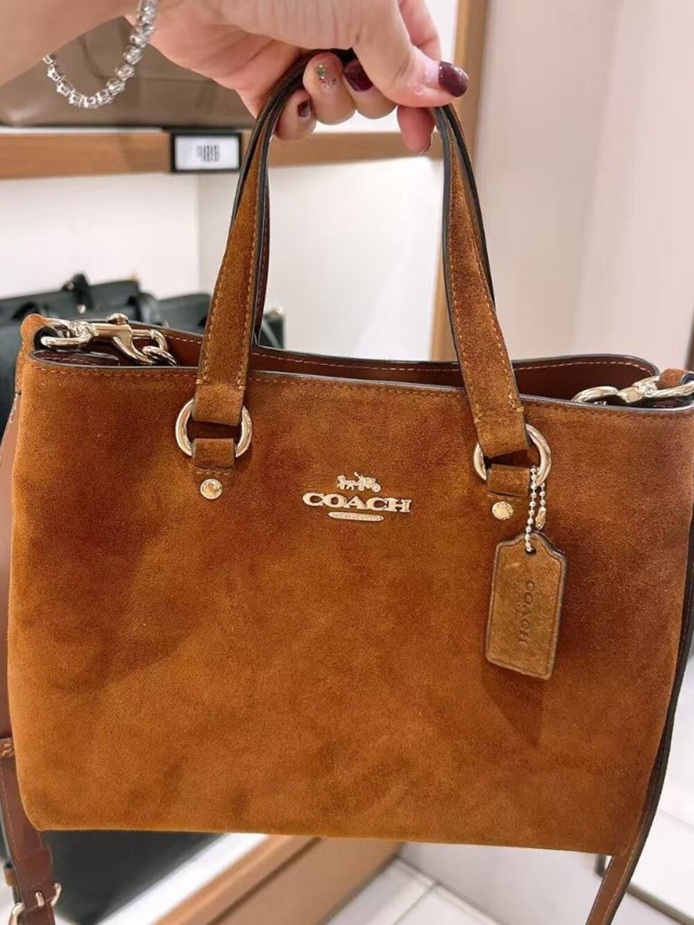 Nwt Coach Station Carryall Bag CET30 suede